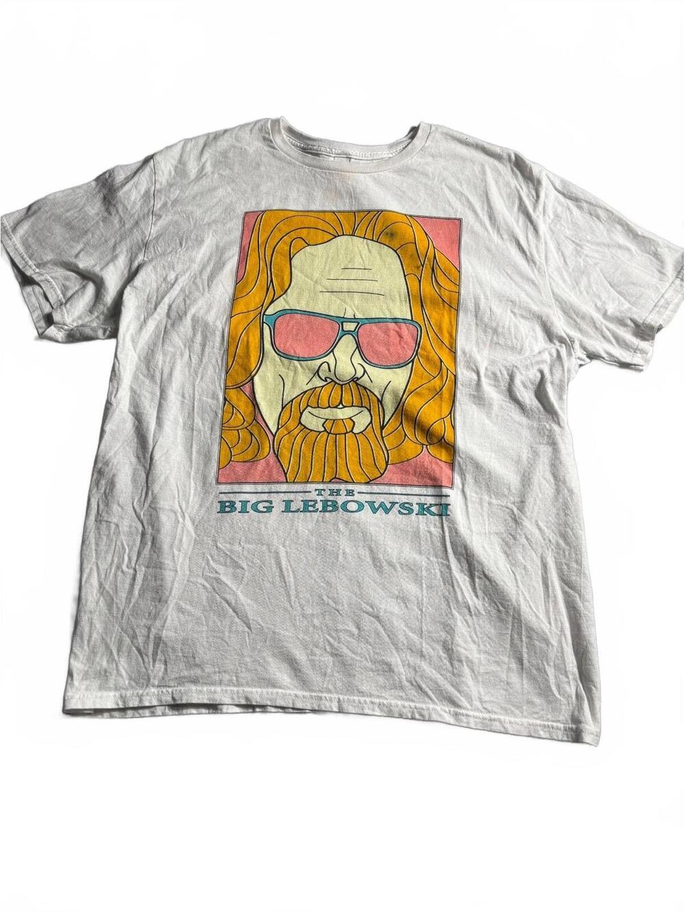 The Big Lebowski Graphic T-Shirt XL White Cotton